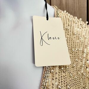 Klesis Elegant Cream Beaded Dress